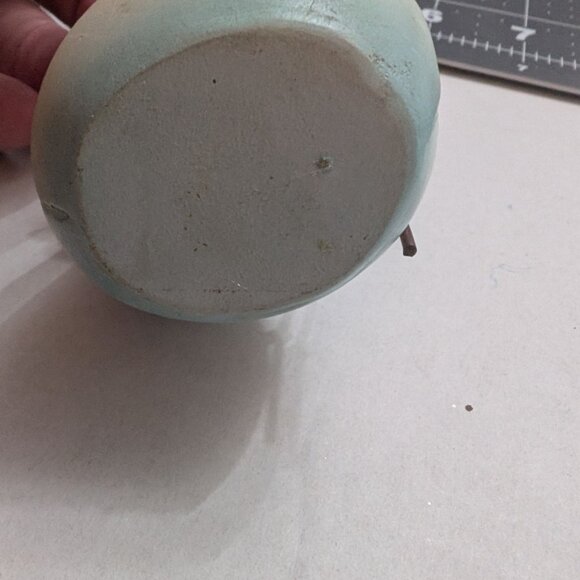 Snowman Christmas ornament Resin Wood Metal Fabric 5 inch frosted tree vtg - Picture 8 of 9